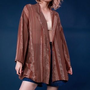 Vintage 70s campus casuals sheer blazer jacket